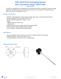 Thumbnail of document Data Sheet - D05 Multi-Point Averaging Sensor